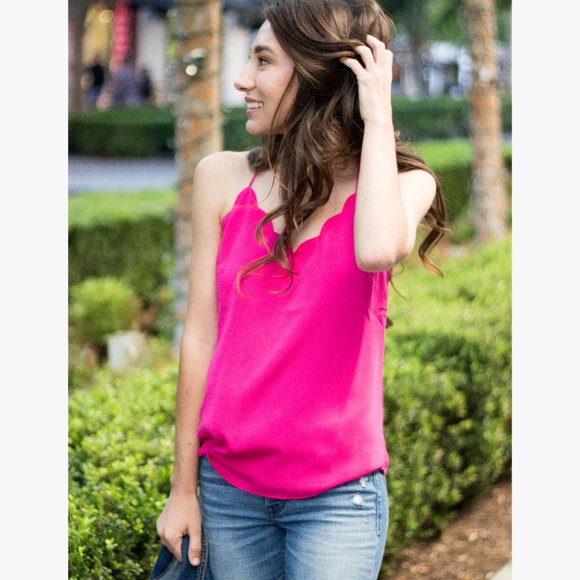 J.CREW Pink Scalloped Cami Tank Top sz 4 NEW NWT - Picture 9 of 11